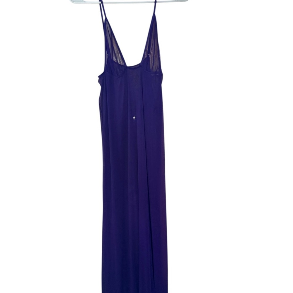 Elegant Purple mesh lingerie dress
